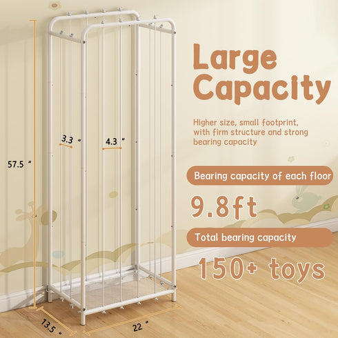 HAVEDAWN All Metal Stuffed Animal Storage, Never Fall Apart Stuffed Animal Zoo, Extra Large Stuffed Animal Holder