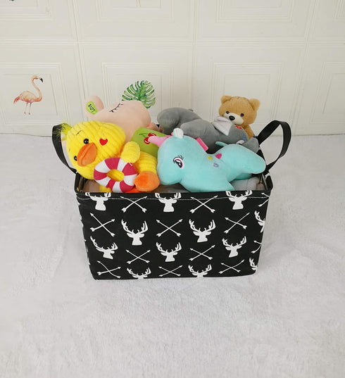 KUNRO Rectangle Toy Bin, Waterproof Storage Organizer for Nursery Hamper, Kids Bedroom, Baby Gift Shelf Baskets