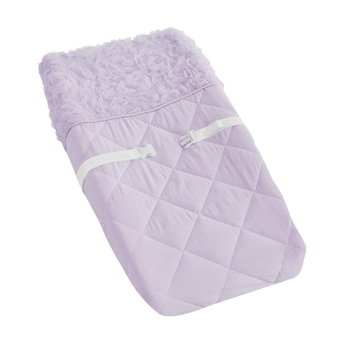 Sweet Jojo Designs Purple Floral Rose Girl Baby Nursery Changing Pad Cover