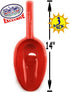 14" Set 3 Pack Matty's Toy Stop Kids Long Handle Sand Scoop Plastic Shovels for Sand & Beach (Red, Blue & Green)