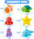 6 JOYIN Pcs Sea Animal Bath Toys, Sealed & No-Hole & Mold Free Bathtub Toys for Kids, Non-Toxic & Soft Water Vehicles