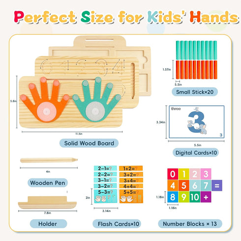 twivah 3-5, 3+ 3 4 5 6 Learning Toys Educational Toys with Number Flash Card for Year Old, Montessori Number Math