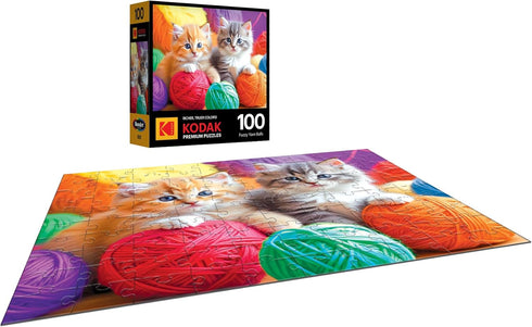100 RoseArt - Kodak Premium - Fuzzy Yarn Balls - Piece Jigsaw Puzzle for Adults