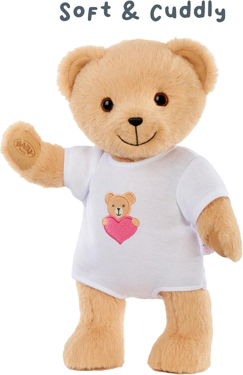 Baby Born My Teddy Bear, Soft Cuddly Posable Toy with Removable Outfit