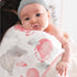 5-Pack 22" 11" Featherhead Muslin Burp Cloths for Baby Girl Large X - Ultra Soft & Extra Absorbent Cotton Terry Backing