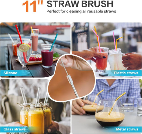 Engorgio 3 Pack Set Cleaner Brush Kit for Stanley, Bottle Cleaner Brush with Straw Brush Cleaner and Cup Lid Cleaning