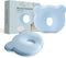 MarBoost Soft and Breathable Baby Pillow with Memory Foam and Bear Design (Blue)