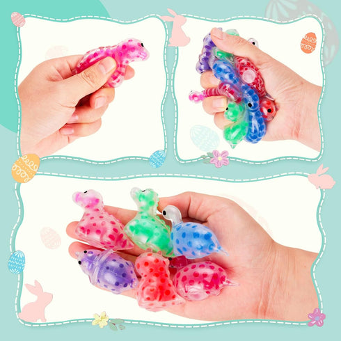 24 Pack Budbof Easter Egg Fillers with Stress Balls, Fidget Toys Squeeze Balls for Kids - Easter Basket Stuffers