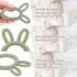 MISSLILI Silicone Babies Teethers - Baby Teething Toys for Soothe Sore Gums, BPA Free, Rabbit Ear Design (Army Green)