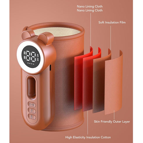 Yosoo Health Gear Baby Bottle Warmer, Digital LED Display, Constant Temperature Heating, Adjustable Strap, for Home