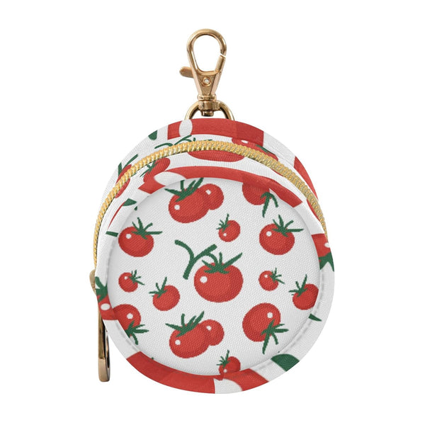 PYBUG Tomato Round Pacifier Storage Case, Polyester & TPU Lined with Hook Buckle,