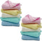 ARSAHA Pack of 10 Baby Muslin Washcloths Set (12x12), 6 Layers Multi-Colored Baby