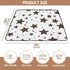 EtherSpher 50'' 50''con Black and White Illustration Design Stars Brown Large Stylish Baby Play Mat for Floor