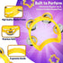 Flexzion Half Moon Musical Tambourine Set of 4, Red Yellow Blue Green, Hand Held Percussion Drum with Jingles