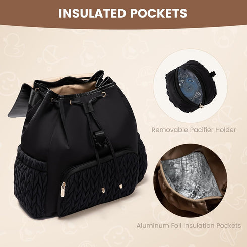 Backpack, Backpack LOVEVOOK Diaper Bag Small Cute Baby Bag, Stylish Water-Resistant Travel Bag for Mom, Baby