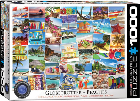 EuroGraphics Beaches Globetrotter - 1000 Piece Jigsaw Puzzle, Blue