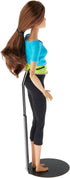 Plymor DSP-5125B Black Adjustable Doll Stand, Fits 10-12 inch Slim Waist Dolls, Pack of 6