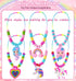 DIZRNOI Jewelry Making Kit for Girls, Unicorn Mermaid Charm Necklace Supplies Beads Set Birthday Toy Gift for Kids Age