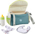 Summer 18 HABA Baby Doll Diaper Bag with Soft Bottle & Reusable Cloth Doll Diapers, Folds into Changing Mat, Meadow