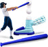 ArtCreativity Pop A Pitch Baseball Pitching Machine Toy for Kids, Collapsible Bat + 3 Baseballs, Outdoor Fun