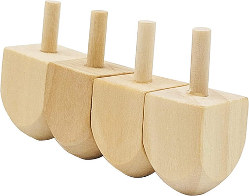 The Dreidel Company DIY Hanukkah Wood Dreidels, 1.5" Unfinished Natural Wooden Dreidels (10-Pack)