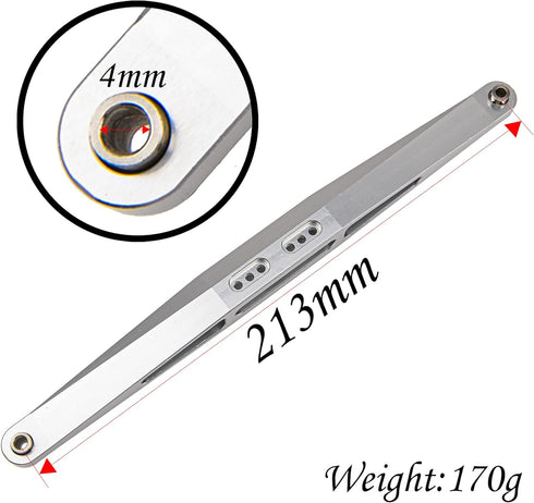1/7 Share Goo Aluminum Alloy RC Rear Trailing Arms Lower Linkage,Rear Lower Suspension Link Compatible with Traxxas UDR