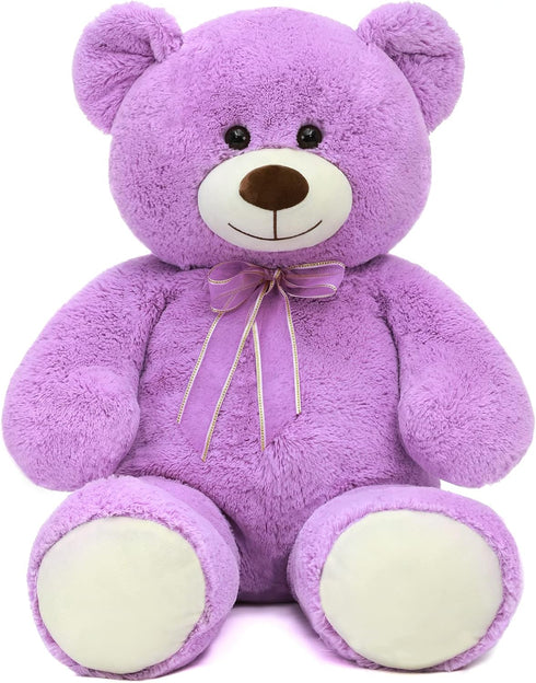 36 Inch Big Teddy Bear Cute Giant Stuffed Animal Plush Bear for Kids and Girlfriend in Purple