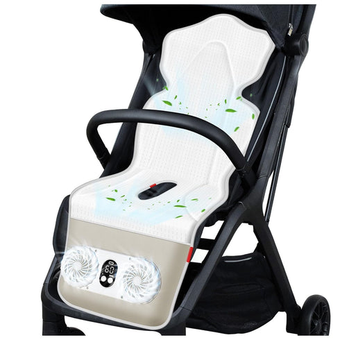 TRELC Baby Stroller Cooling Pad with 2 Fans, 3 Speeds Cooling Cushion,