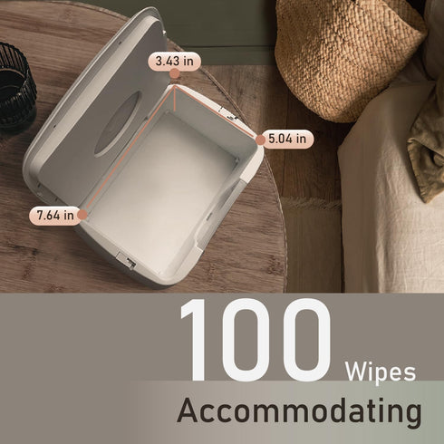 GOGO Pure Wet Wipe Warmer | Dispenser for Baby, Make Up, Adult Care - Auto Off Lights for Nighttime Changes, Dual Heat