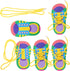 NUOBESTY Shoelace Threading Teaching Toys, Learn to Tie Shoelaces Toy for Kids, Fine Motor Skills Educational Toys