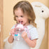 270ml/12m+/Pink/Pack 3 Oberni Toddler Sippy Cup, Tritan Baby Water Bottle With Non-Spill Valve Spout, Removable Handle