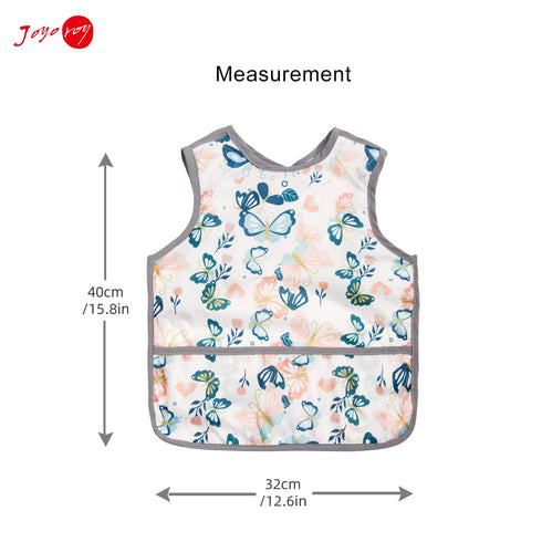 1-3 Joyo roy Mess Proof Baby Bibs for Eating Waterproof Toddler Bibs Years Soft Machine Washable Sleeveless Baby Smock