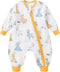 CARETOO Baby Sleep Sack with Legs Infant Sleepsuit Newborn Long Sleeve Wearable
