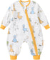 CARETOO Baby Sleep Sack with Legs Infant Sleepsuit Newborn Long Sleeve Wearable