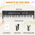 MusicForset 61 3 4 5 6 7 8 Keys Kids Piano Keyboard Toy with Mic Portable Electronic Piano for Girls Boys Beginners