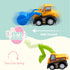 12 JOYIN Pcs Easter Eggs Filled with Toy Cars, Colorful Prefilled Pull Back Construction Vehicle, and Race Car for Kids