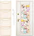 Over The Door Stuffed Animal Storage, Cotton Toy Organizer with 4 Large Pockets for Plush Toys and Baby Supplies