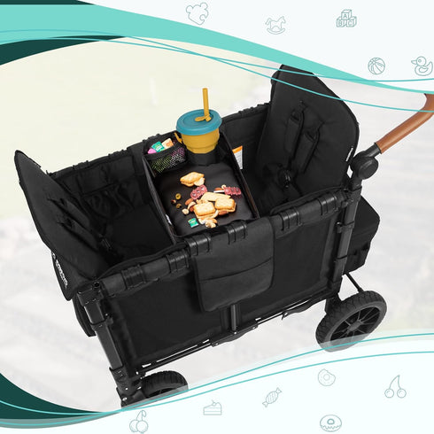 Double Sided Stroller Tray - Fits for Wonderfold Wagon, Kids Snacks & Activities, Easy to Use and Clean