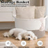 65L Large Woven Cotton Rope Blanket Basket with Handles, Laundry Hamper Storage Bin for Pillows, Clothes, Bedroom
