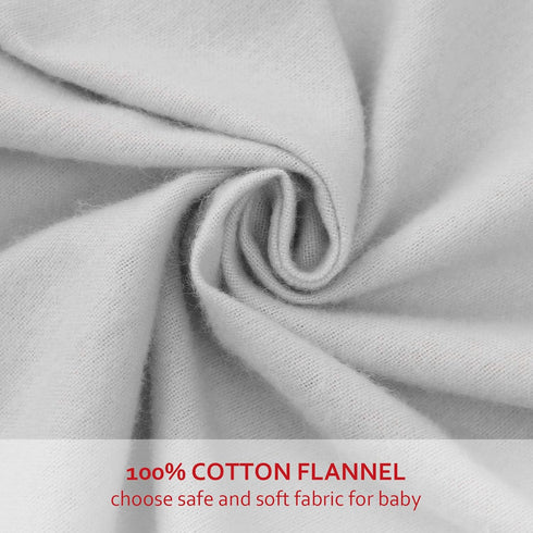 Pack 2 Pack, 100% and Play Sheets Cotton Flannel, Fitted Portable Mini Crib Sheet for Girls Boys, Ultra Soft Breathable