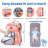 PILLANI Nursing Pillow & Diaper Bag Combo - Perfect Baby Shower Gift