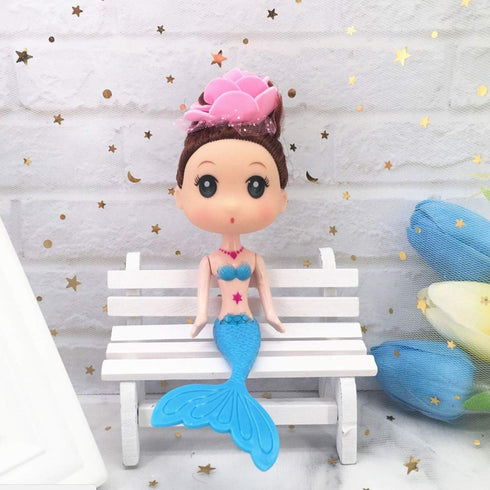 10 Pcs Mermaid Figurines: Cake Toppers, Mermaid Figure Collection Playset, Ocean Princess Toy