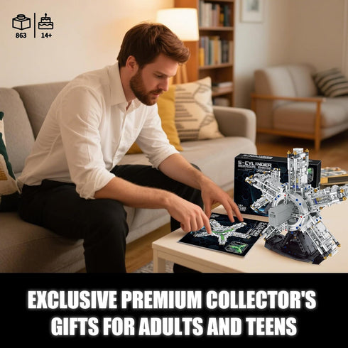 5-Cylinder Set, WW2, 8-14+ (863 Radial Engine Building Build Your Own Mini Military Plane Engine Model Kit that Runs