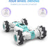 GoolRC RC Stunt Car - 2.4GHz 4WD Remote Control Car, Deformable Off Road Car with 360° Flips (Blue)