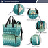 SUABO Backpack Tree Green Gradient Pattern Baby Diaper Bag Large Bag Waterproof Travel Diaper Bags for Moms and Dads