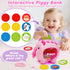 1 Counting 6-9-12-18 1-3 Piggy Bank for Kids, Toddler Toys for Year Old Girl, Musical Number & Color Learning Coin