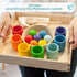 Ulanik Rainbow Balls in Cups, Toddler Montessori Toys for 1+ Year Old Kids, Wooden Matching Game for Learning