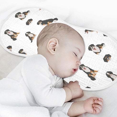 YYZZH 2 Pack 100% Bernese Mountain Dog Muslin Burp Cloths for Baby Cotton Baby Washcloths Bibs for Boy Girl