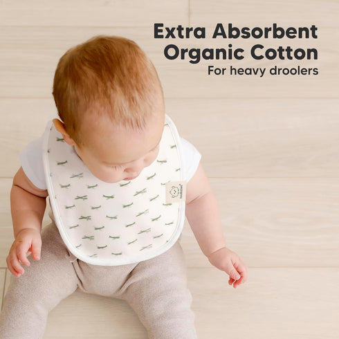 8-Pack 0-24 Organic Baby Bibs for Boys, Girls - Soft Cotton Drooling and Teething Bibs for Baby Girl & Boy, Extra