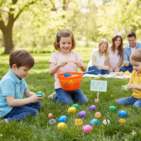 2 1/2" 100 Fun Express Bulk Pc. Bright Color Toy-Filled Plastic Easter Eggs, Great for Neighborhood, Church and School